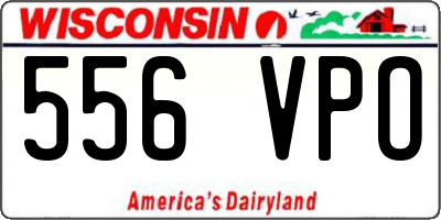 WI license plate 556VPO