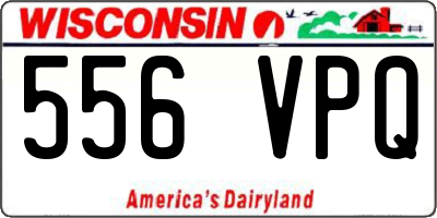 WI license plate 556VPQ