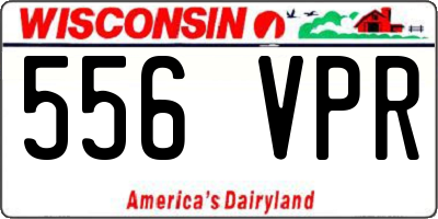 WI license plate 556VPR