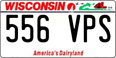 WI license plate 556VPS