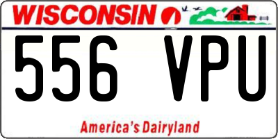 WI license plate 556VPU