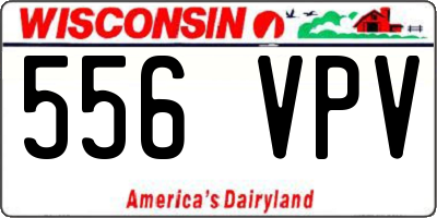 WI license plate 556VPV
