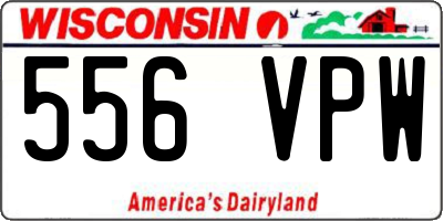 WI license plate 556VPW