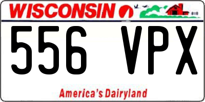 WI license plate 556VPX