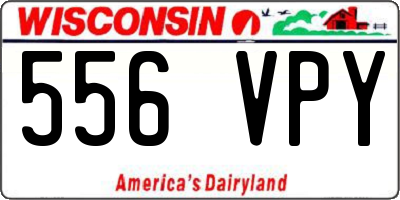 WI license plate 556VPY