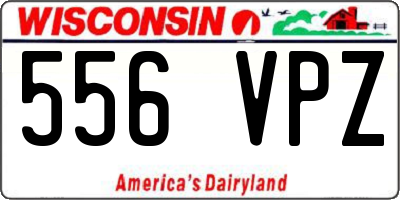 WI license plate 556VPZ