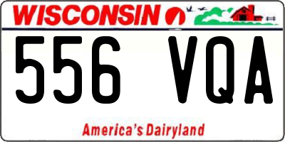 WI license plate 556VQA