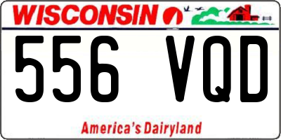 WI license plate 556VQD