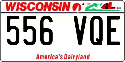 WI license plate 556VQE