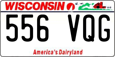 WI license plate 556VQG