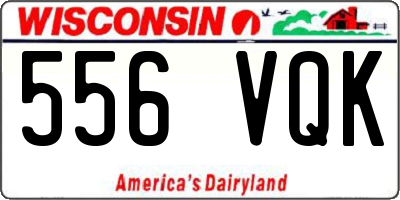 WI license plate 556VQK