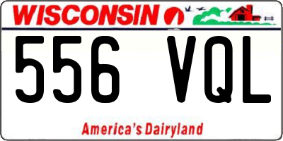 WI license plate 556VQL
