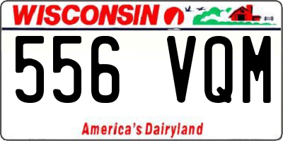 WI license plate 556VQM