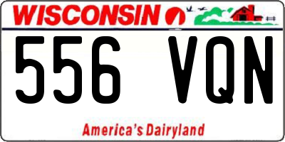 WI license plate 556VQN