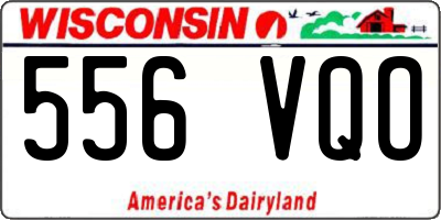 WI license plate 556VQO