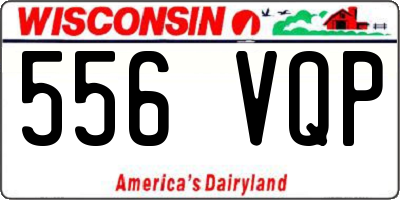 WI license plate 556VQP