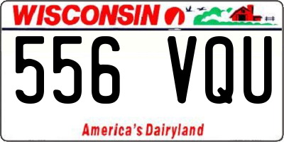 WI license plate 556VQU