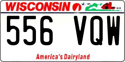 WI license plate 556VQW