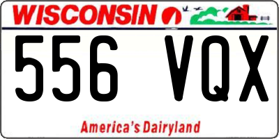 WI license plate 556VQX