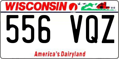 WI license plate 556VQZ