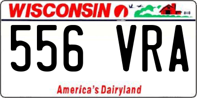 WI license plate 556VRA