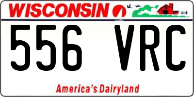 WI license plate 556VRC