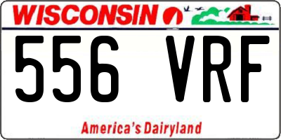 WI license plate 556VRF