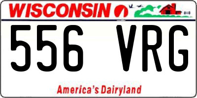 WI license plate 556VRG