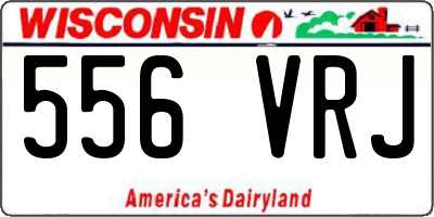WI license plate 556VRJ