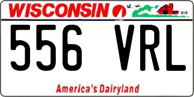 WI license plate 556VRL