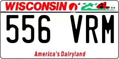 WI license plate 556VRM