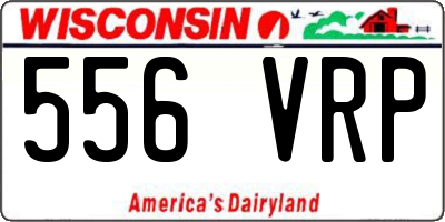 WI license plate 556VRP