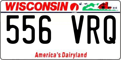 WI license plate 556VRQ