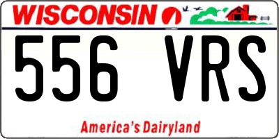 WI license plate 556VRS