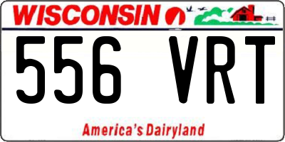 WI license plate 556VRT