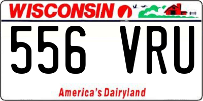 WI license plate 556VRU