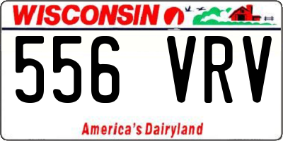 WI license plate 556VRV