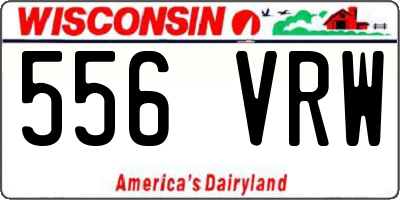 WI license plate 556VRW