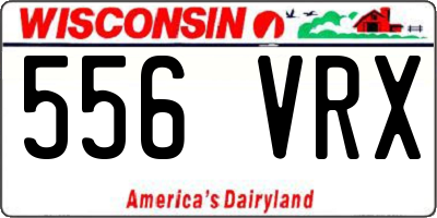 WI license plate 556VRX