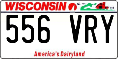 WI license plate 556VRY
