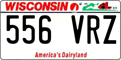 WI license plate 556VRZ