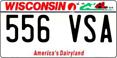 WI license plate 556VSA