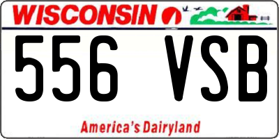 WI license plate 556VSB