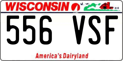 WI license plate 556VSF
