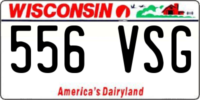 WI license plate 556VSG