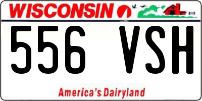 WI license plate 556VSH