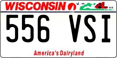 WI license plate 556VSI