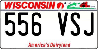 WI license plate 556VSJ