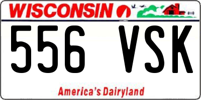 WI license plate 556VSK