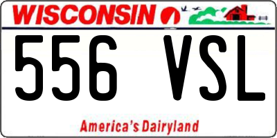 WI license plate 556VSL